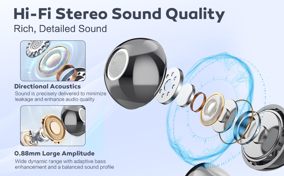 Open Ear Earbuds, Air Conduction Headphones Wireless Earbuds Bluetooth 5.4 Earphones, Clip on Headph