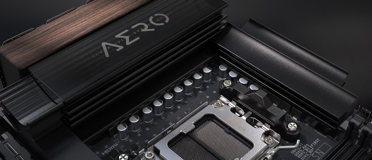 GIGABYTE X870E AERO X3D DARK WOOD AMD AM5 ATX Motherboard