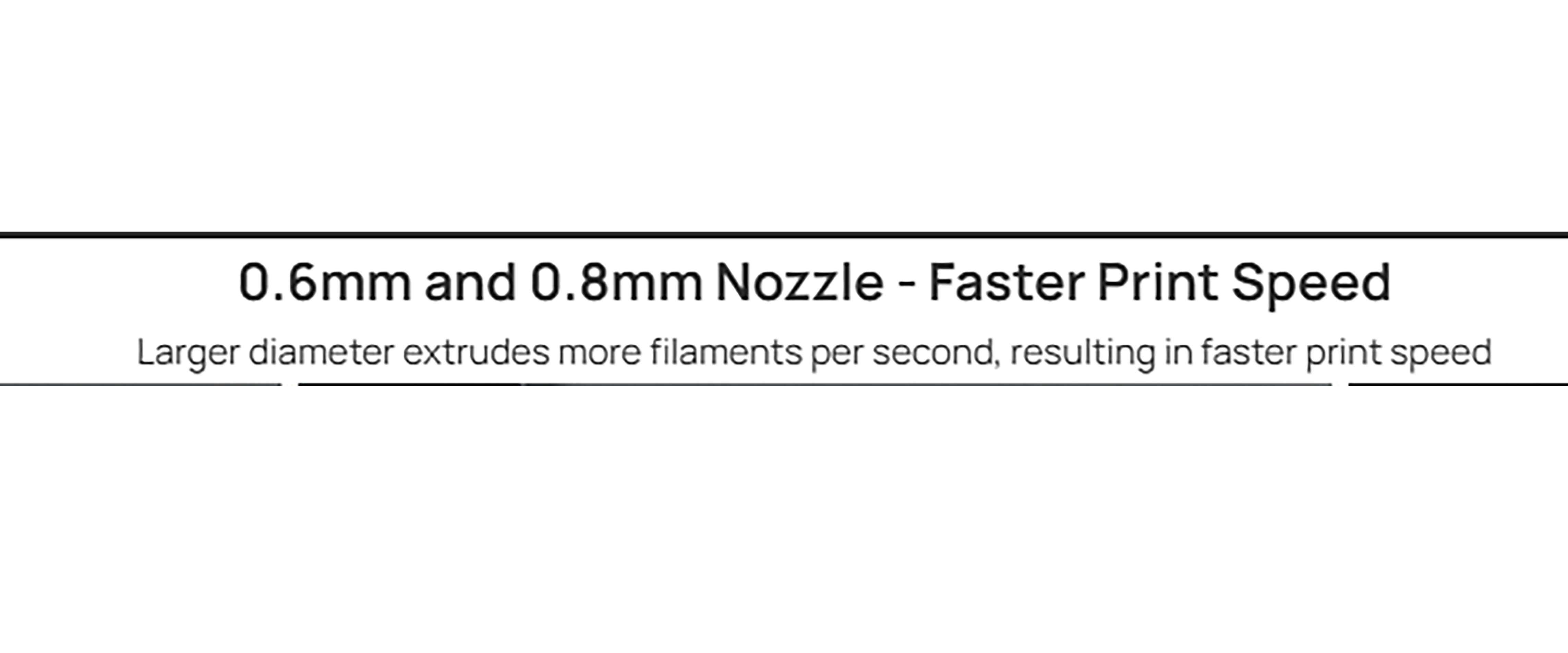 0.6mm and 0.8mm Nozzle - Faster Print Speed