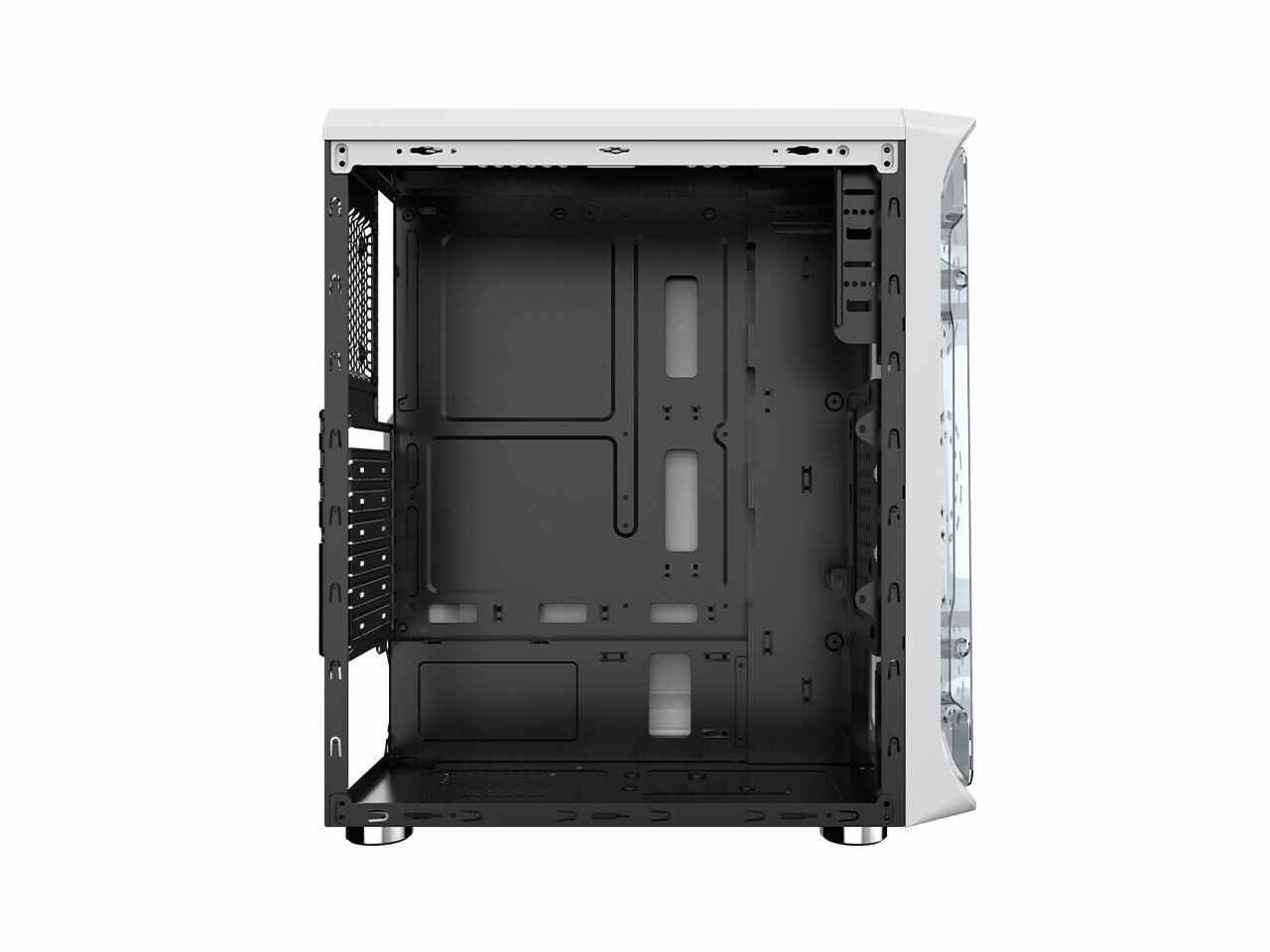 Computer Case, Water Cooler Gaming Case, USB 3.0 Tempered Glass PC Case, Desktop Case, 6 Fan Positio