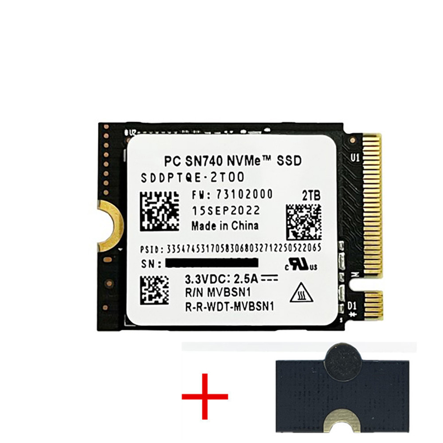 FYUU 2TB M.2 2230 2242 SSD NVMe PCIe4x4 PC SN740 For Steam Deck