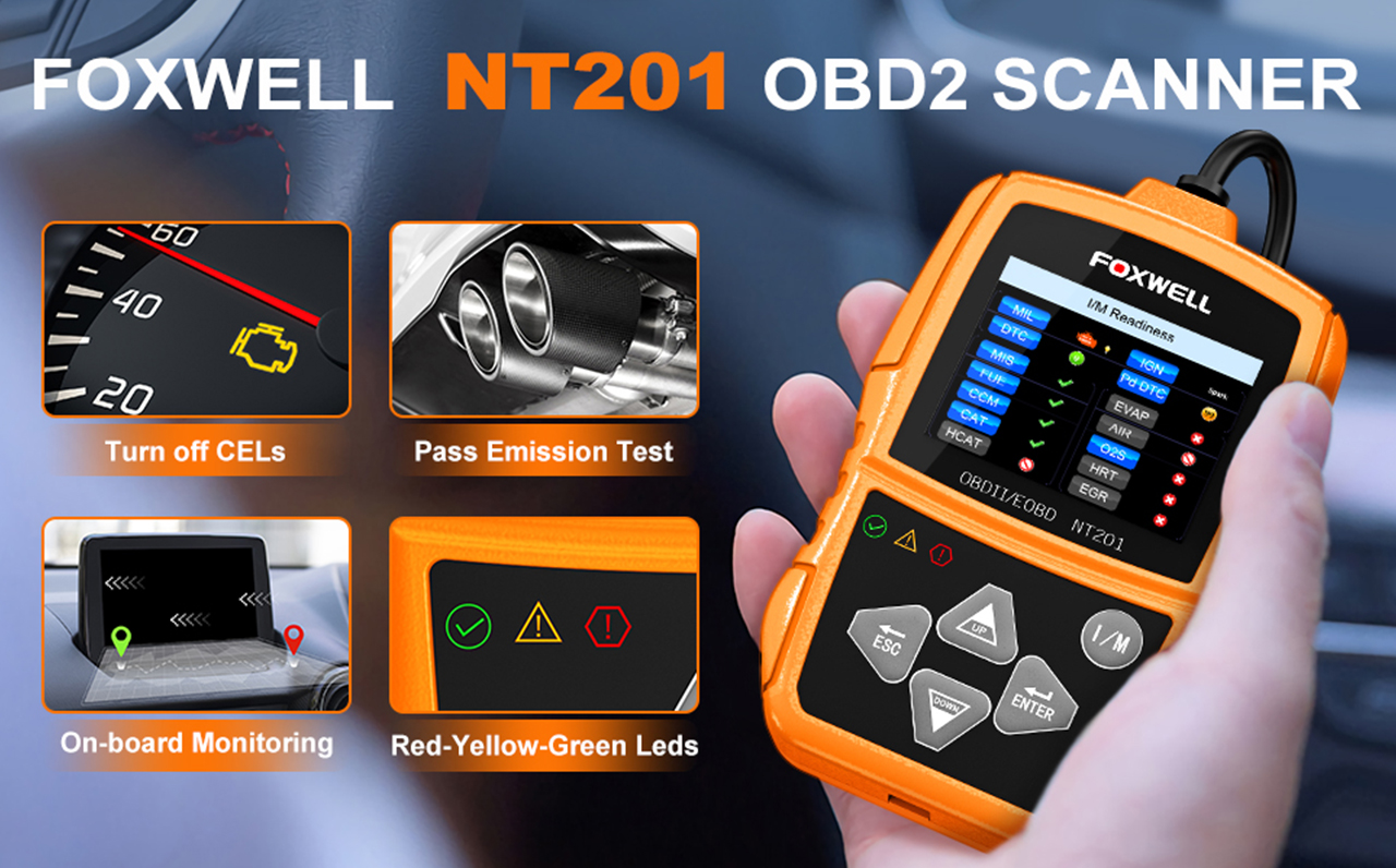 Foxwell NT201 OBD2 Scanner Auto Engine Fault Code Reader 