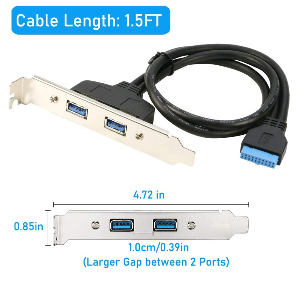 19/20 pin to usb 3.0 port cable