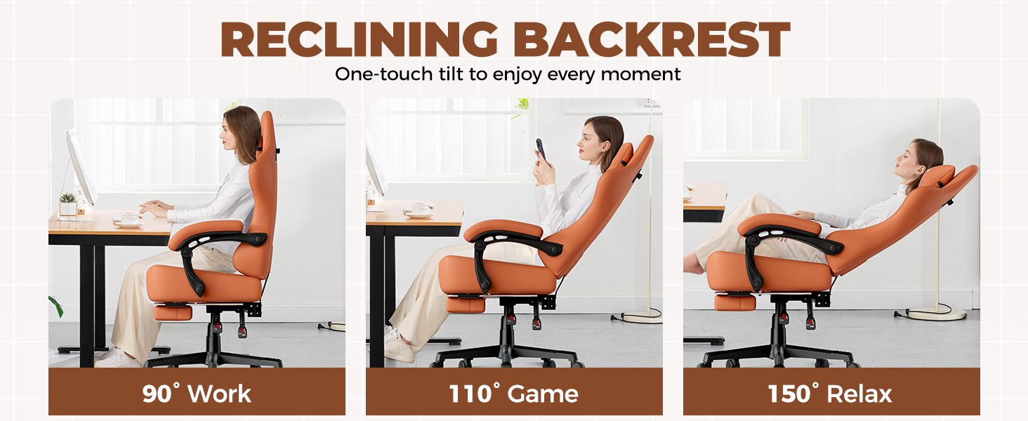 Gaming Chair, Big and Tall, High Back Ergonomic with Pocket Spring Cushion, Footrest, Lumbar Support