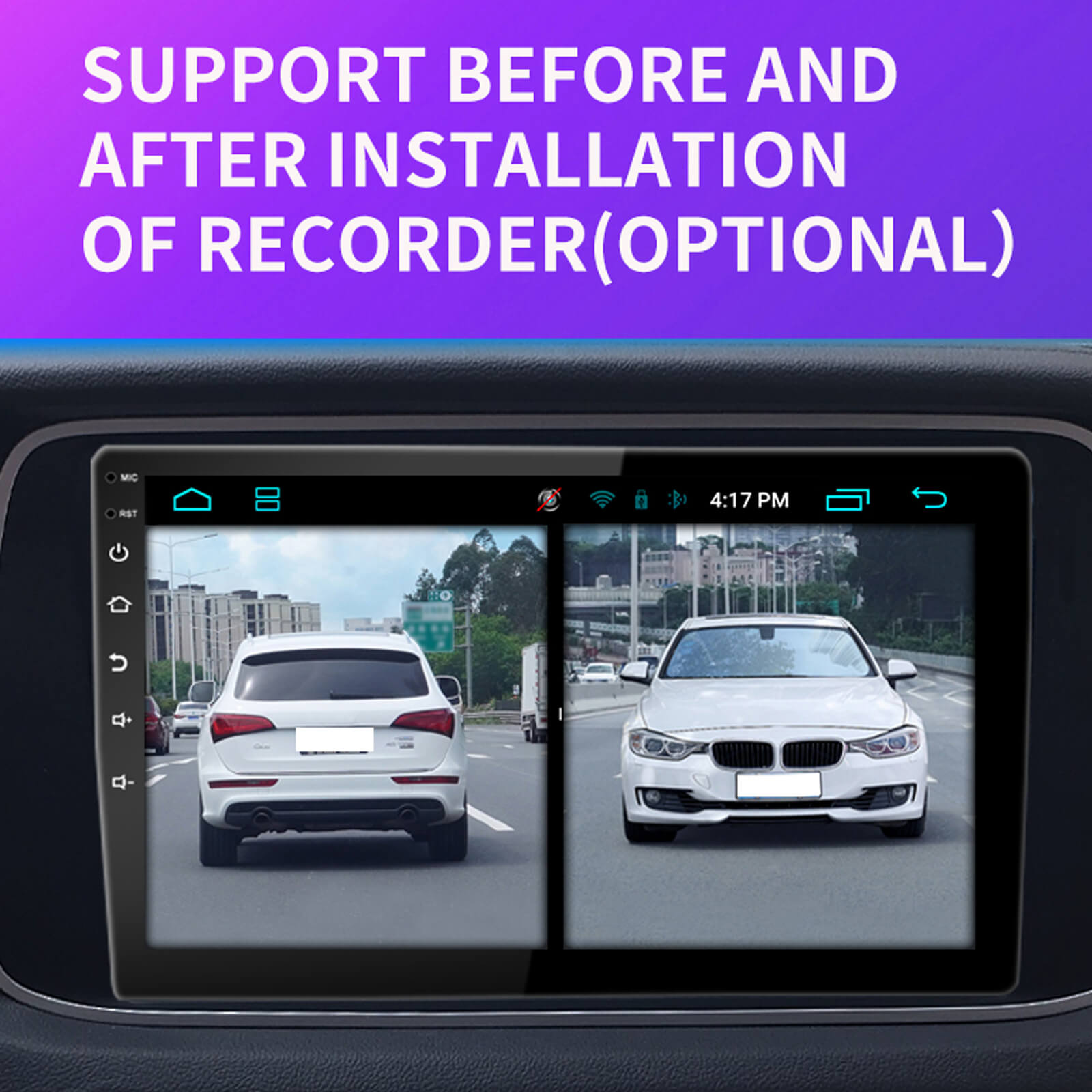 android double din car stereo wireless carply android auto touchscreen car radio 10 inch