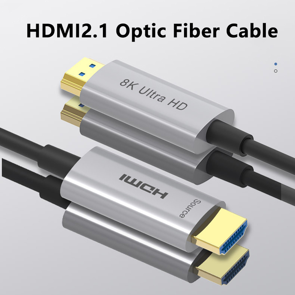 8K HDMI 2.1 Fiber Optic Cable 33ft, Ultra High Speed 48Gbps HDMI Cable, 4K  120Hz 144Hz 2K 240Hz Gaming HDMI Cable 2.1 Certified, eARC HDCP 2.2&2.3 HDR  10+ Dolby for PS5/Xbox Series X/Apple TV 8K 