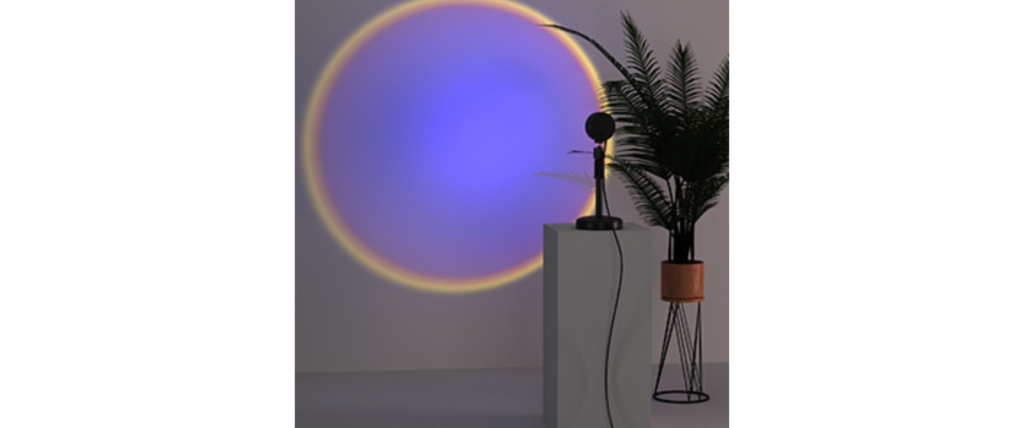 Sunset light wall projection