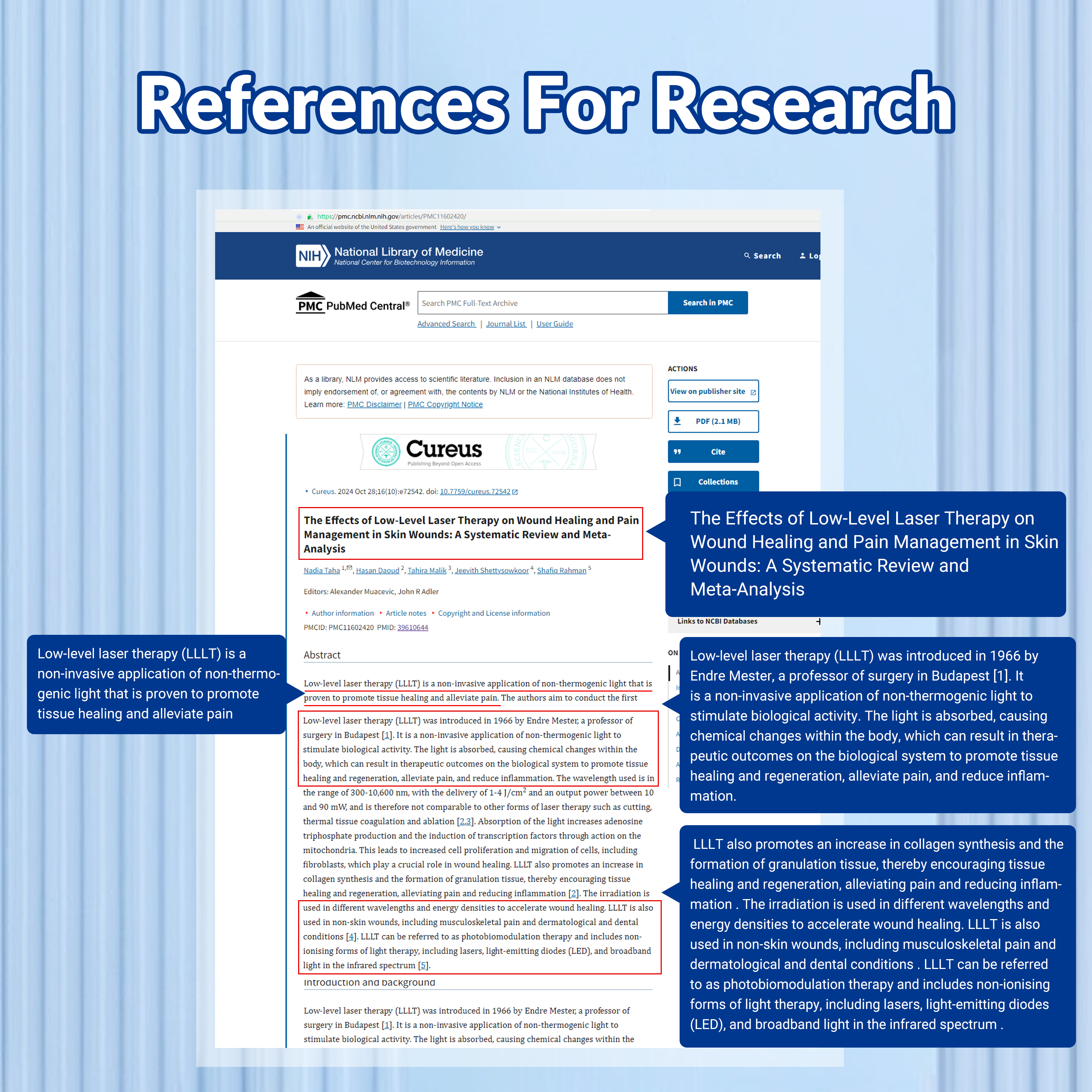 Low Level Laser Therapy Research