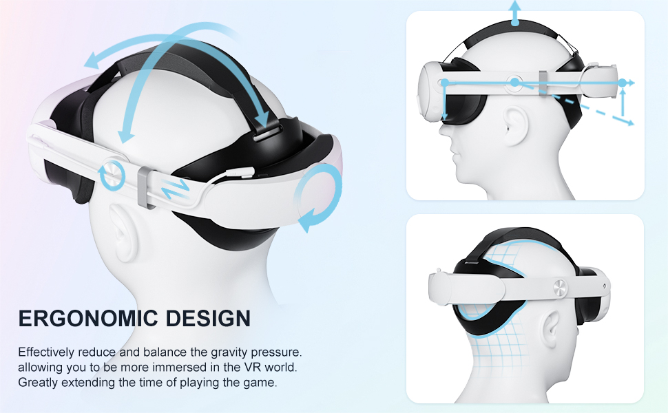 Head Strap Battery Compatible with Me-ta Quest 3S/Quest 3-10000mAh Elite Strap with Battery Pack Ext