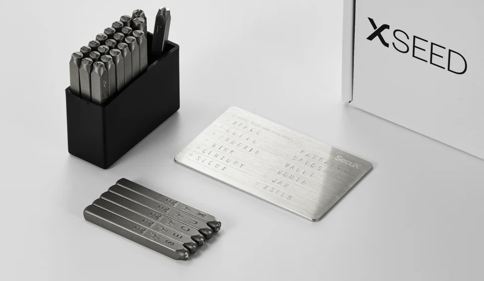 SecuX XSEED PLUS Secure Bitcoin Wallet Crypto Seed Storage Metal Plates 