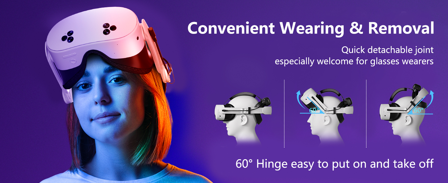 10000mAh Battery Head Strap for Me-ta Quest 3S/3 with Cool RGB and Magnetic Battery Design