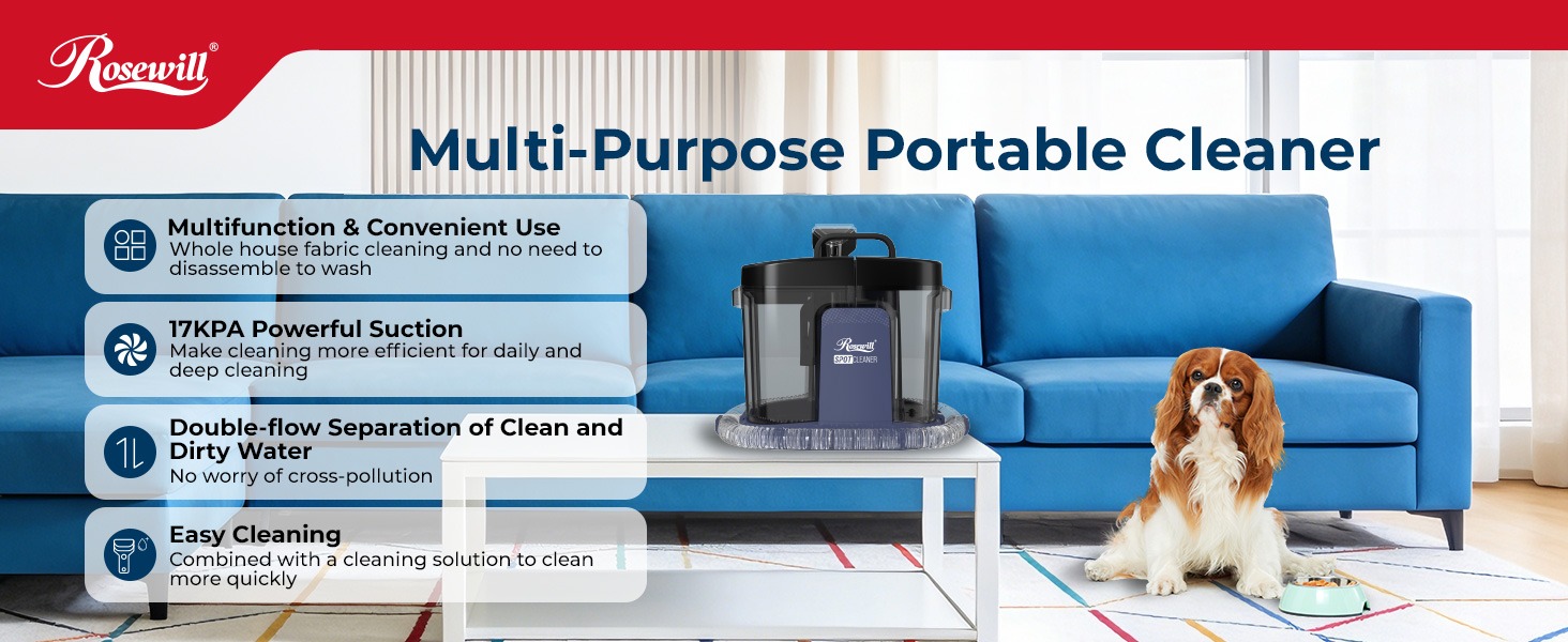 Rosewill Multi-Purpose Portable Carpet and Upholstery Spot Cleaner - Purple