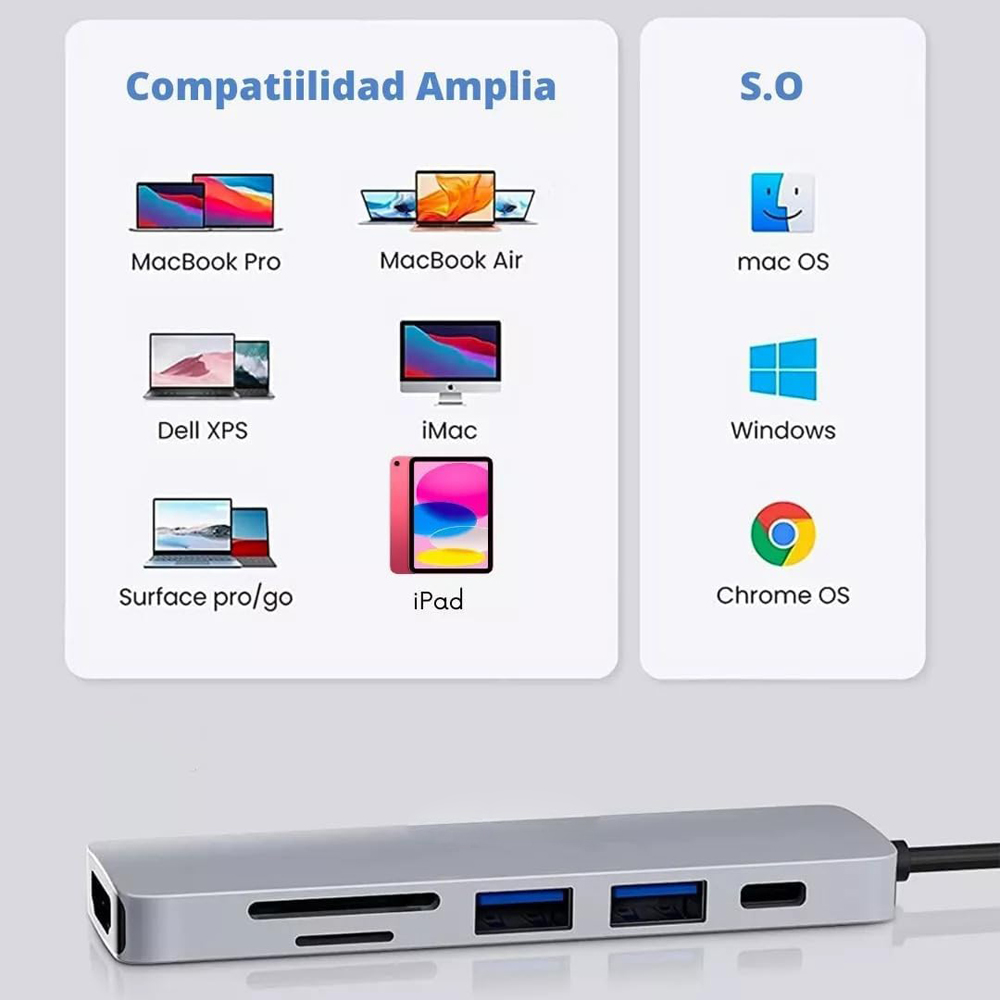 6 in 1 Multiport Adapter