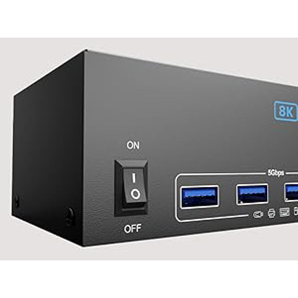 ON/OFF Switch Restart KVM with one click, no need to unplug and plug cables back and forth.