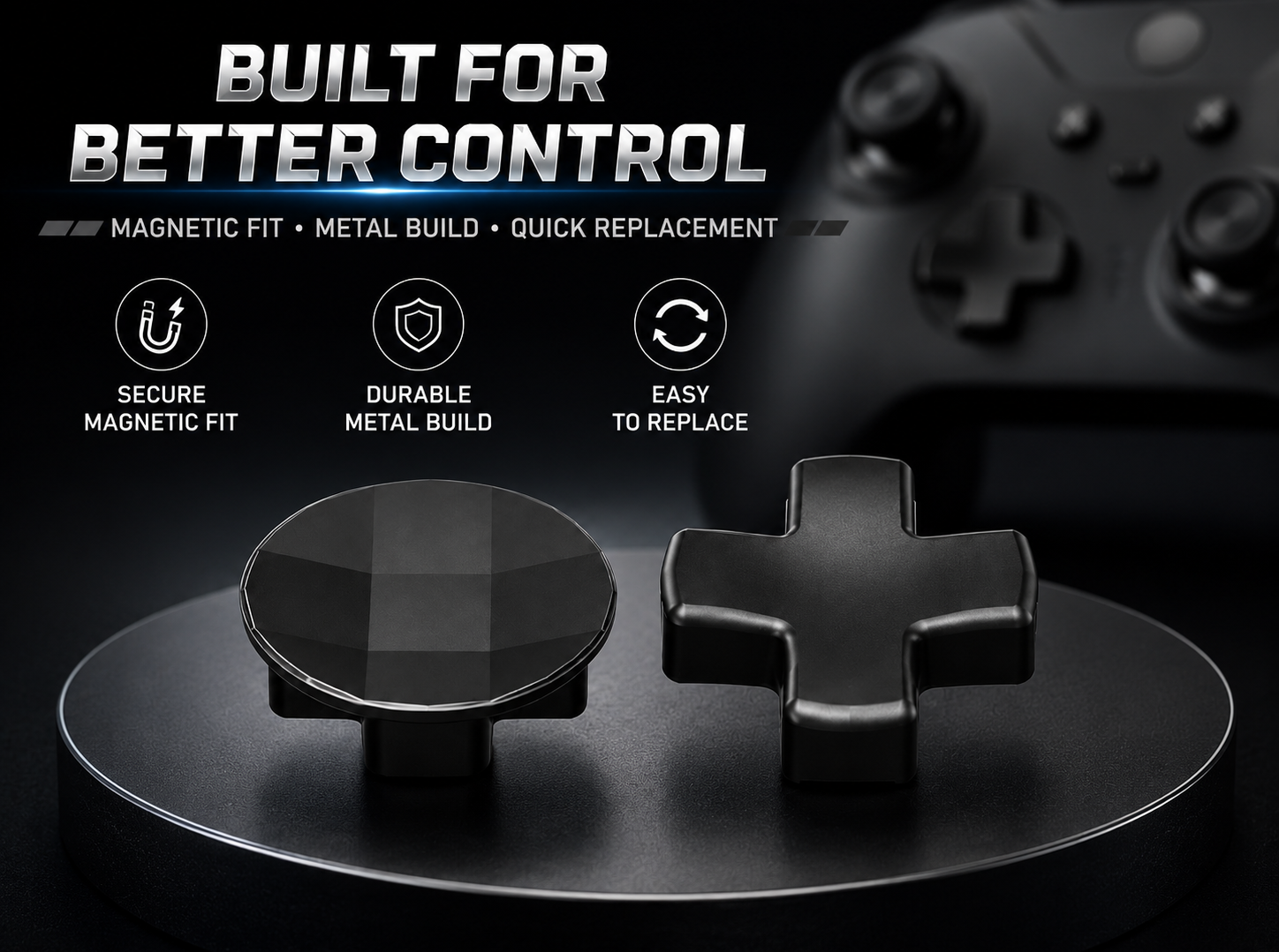 magnetic fit, metal construction, quick replacement