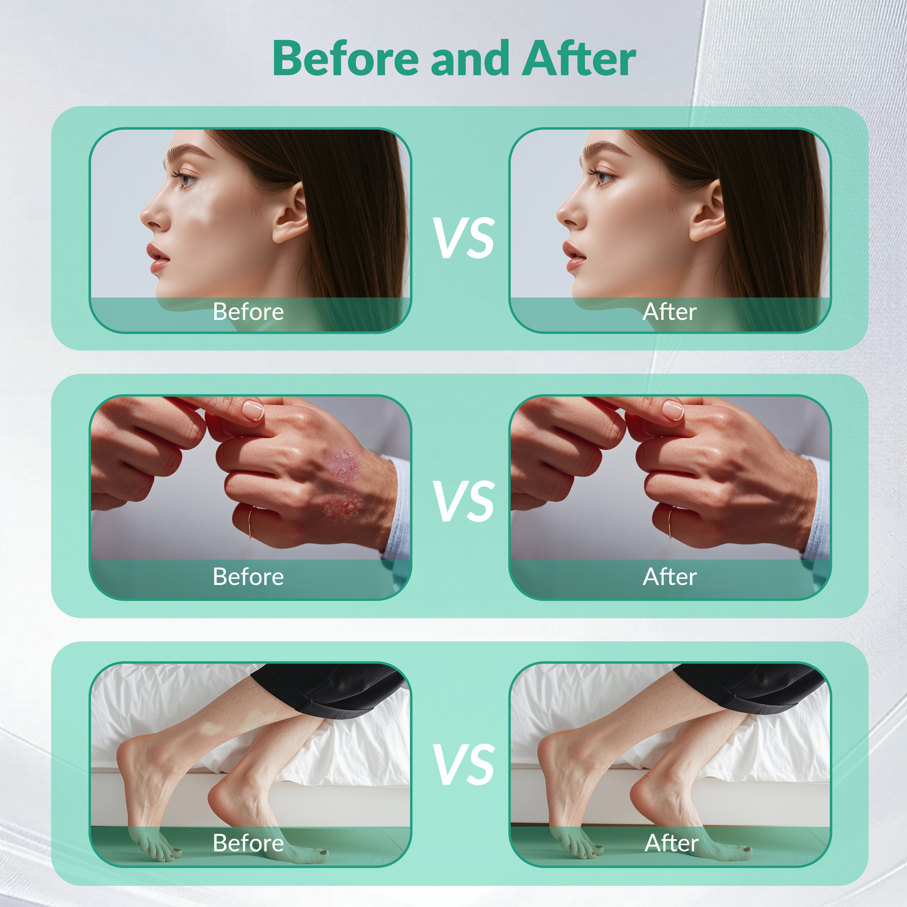 Targeted Light Therapy Skin Appearance Comparison