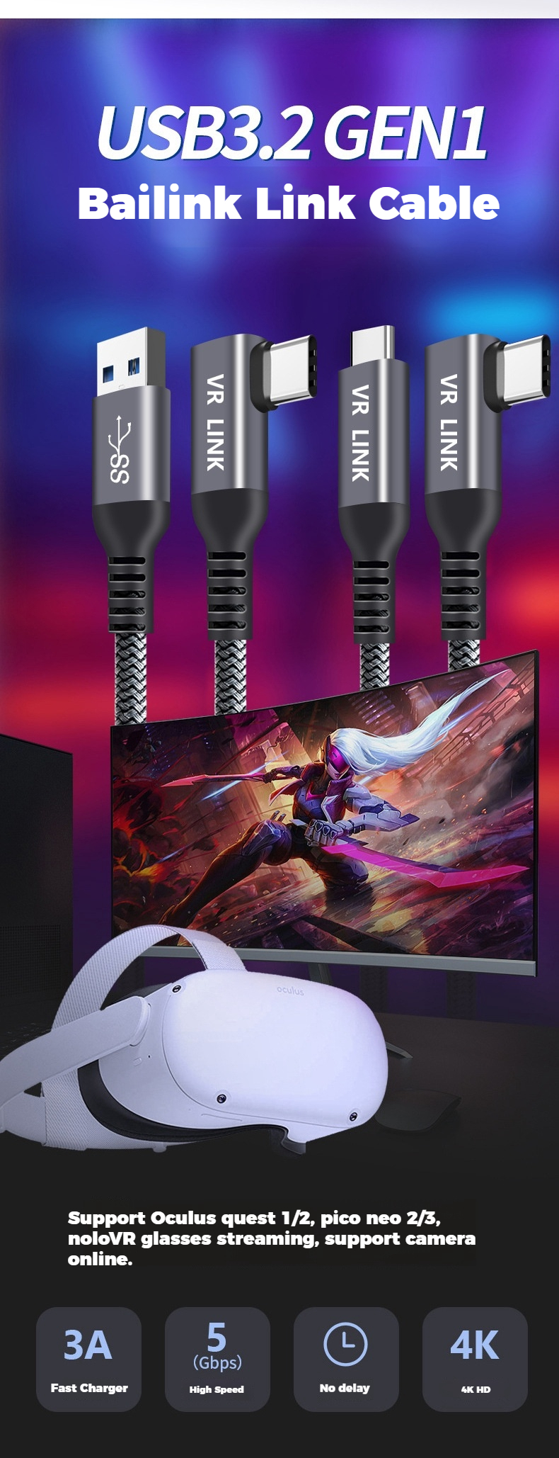 Link Cable 16FT VR Cable