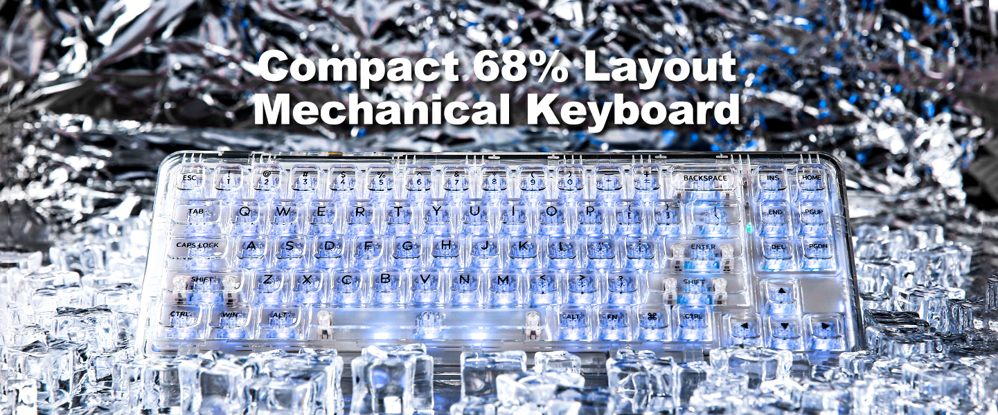 Compact 68% QWERTY Layout