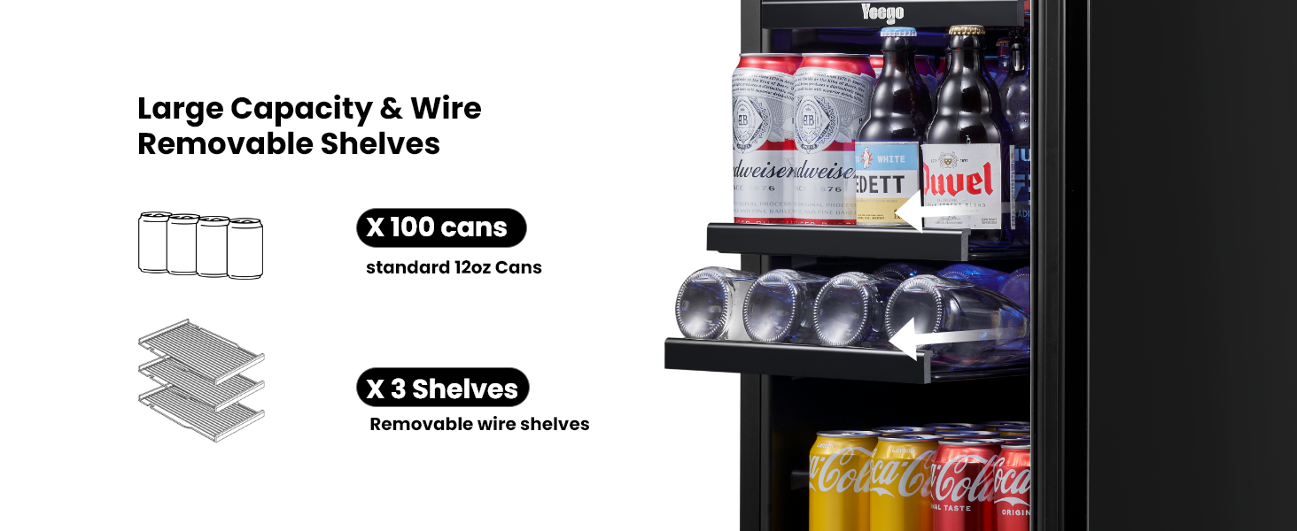 Yeego 15 Inch Beverage Refrigerator