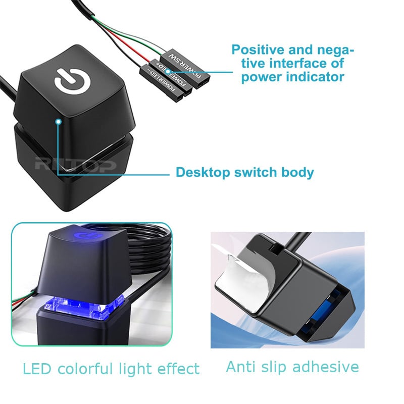 PC Power Supply Button SW Extension for Computer Motherboard