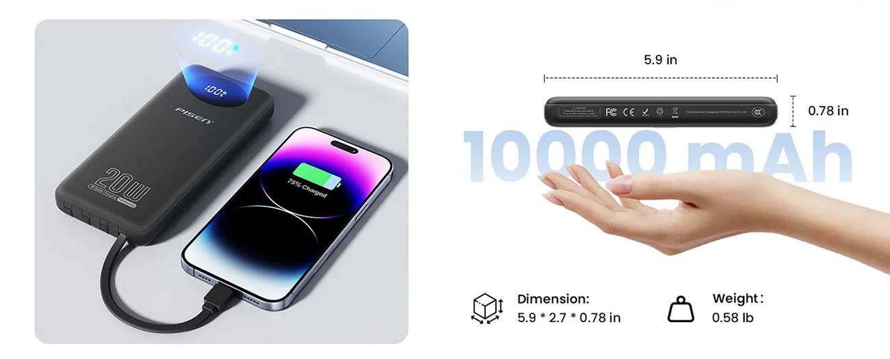 PISEN MagiPi 10000mAh Wireless Powerbank