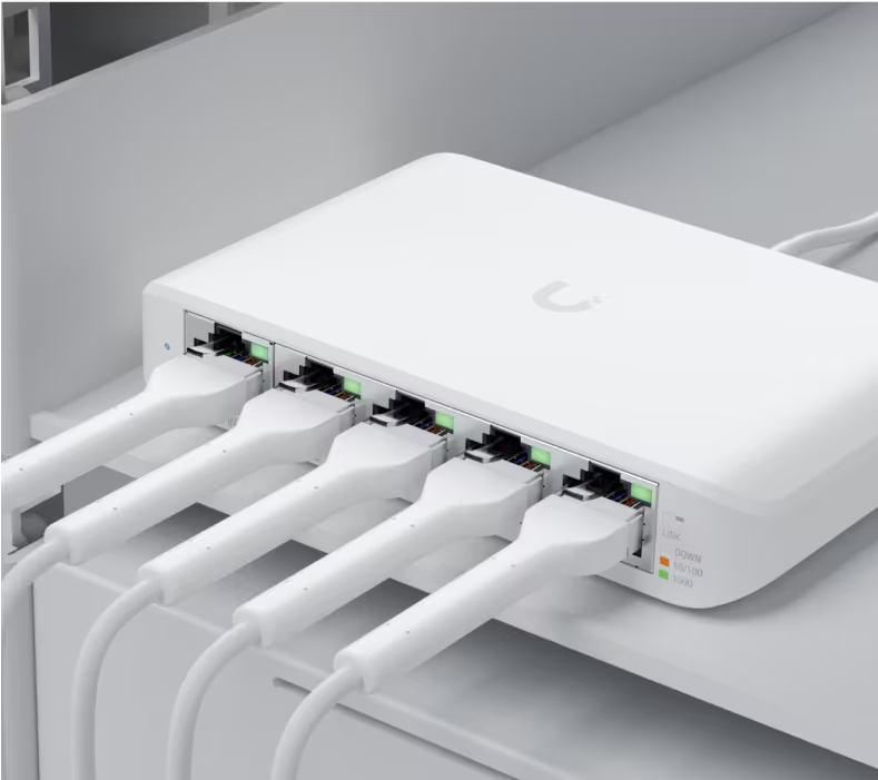 (3-Pack) Ubiquiti Flex Mini 5-Port Layer 2 PoE Switch