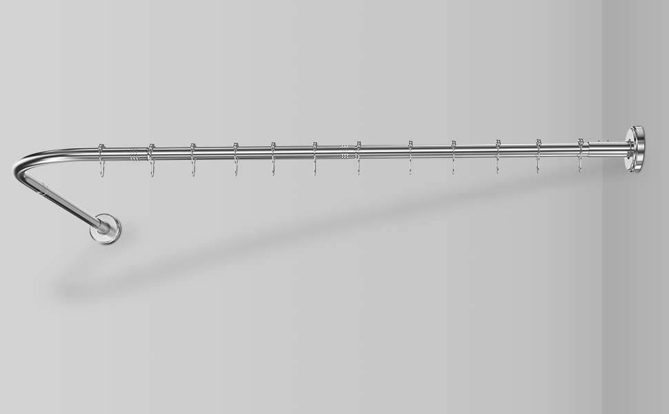 corner shower rod