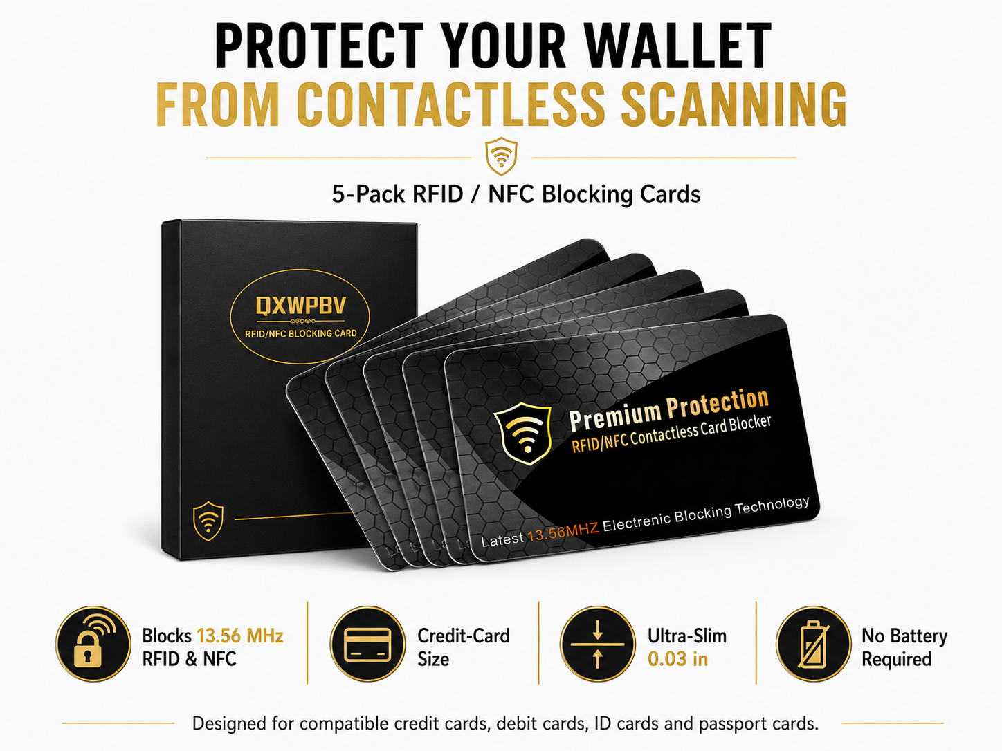 RFID blocking card, NFC blocking card, RFID blocker, NFC blocker
