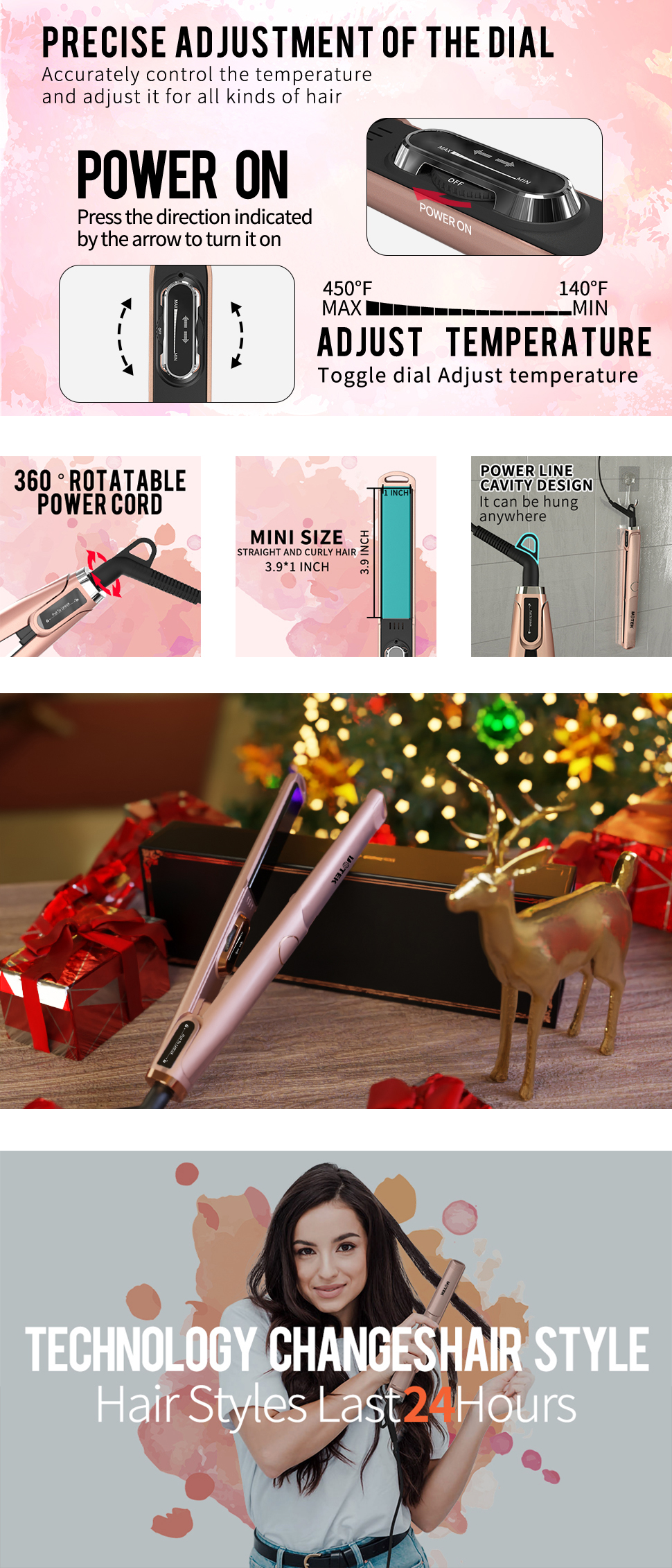 technology hair straightener,different hair styles