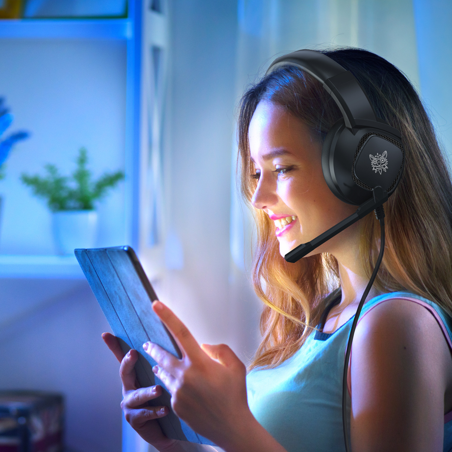 Gaming Headset with Microphone, for PS5, PC, PS4, Stereo Noise Cancelling Over Ear Headphones