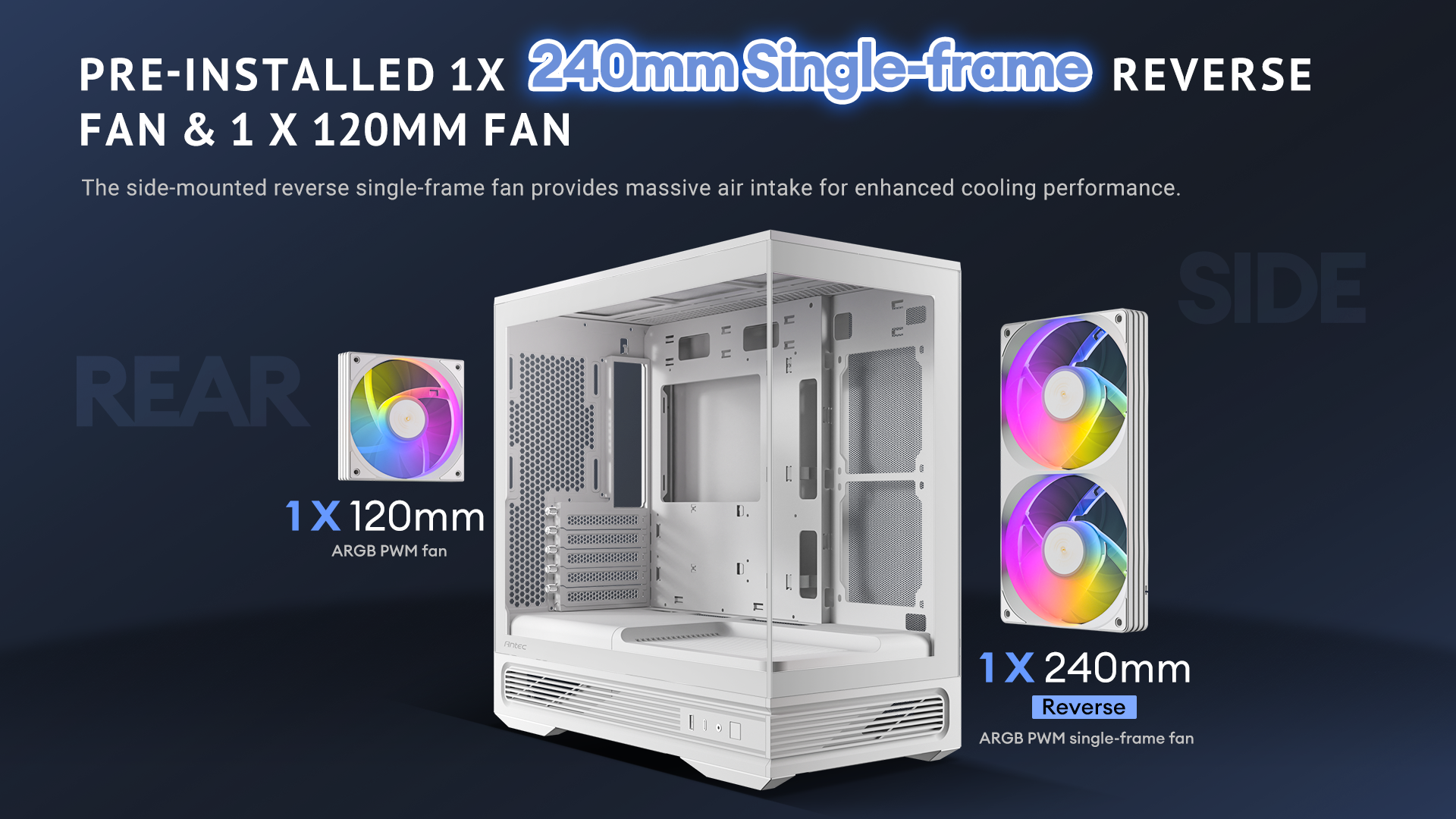 Antec C2M ARGB White Compact MicroATX Case