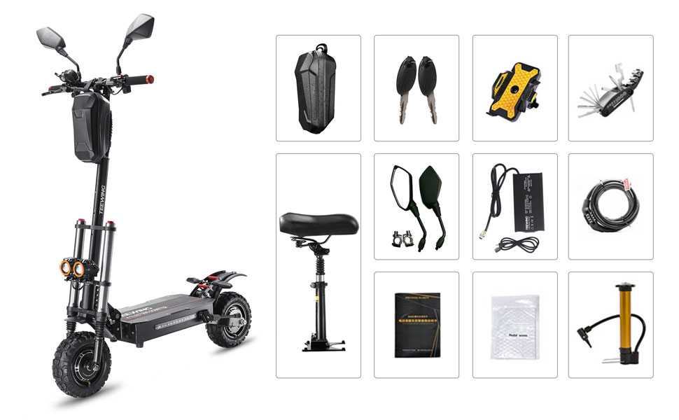 Packing List of Teewing X4 5600W Electric Scooter