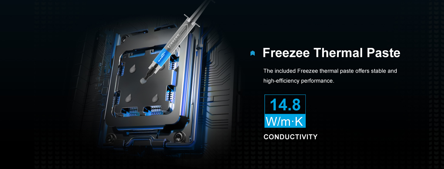 SAMA A60W Dual-Tower CPU Air Cooler White