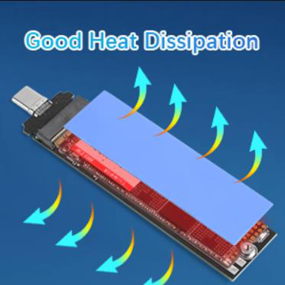 Without enclosure cover, help fast heat dissipation with a thermal pad.