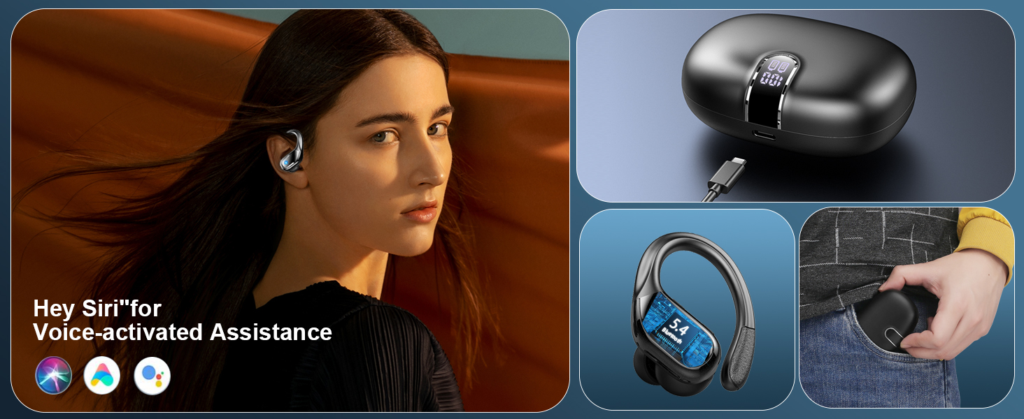 Wireless Earbuds, 75Hrs Bluetooth 5.4 Headphones, Bluetooth Earbuds with ENC Noise Canceling