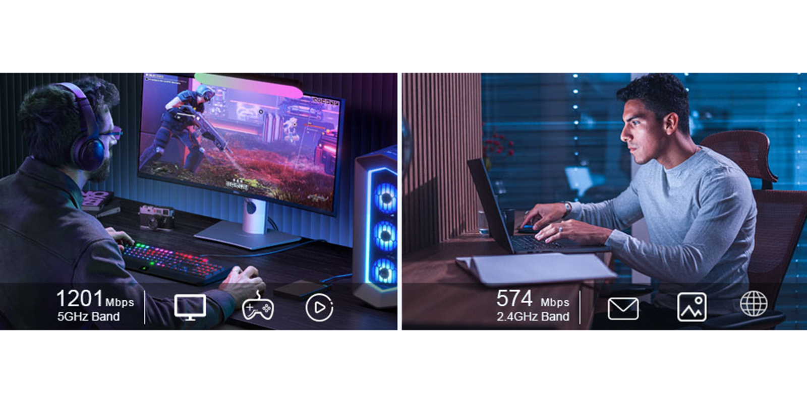 Lightning-Fast WiFi 6 Adapter Experience faster speeds with less network congestion compared to prev