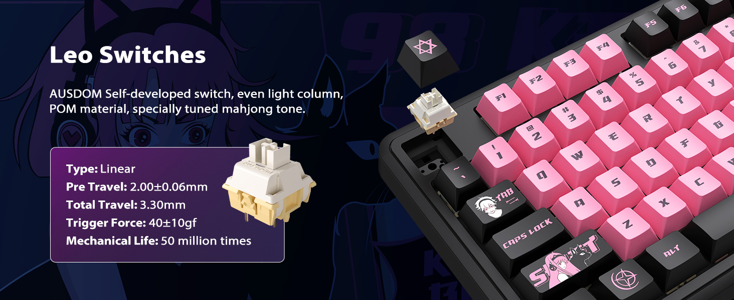 AUSDOM 98Pro Wireless Mechanical Keyboard