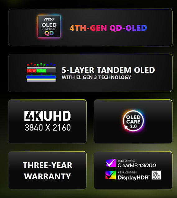 MSI MAG 321UP QD-OLED X24 Gaming Monitor