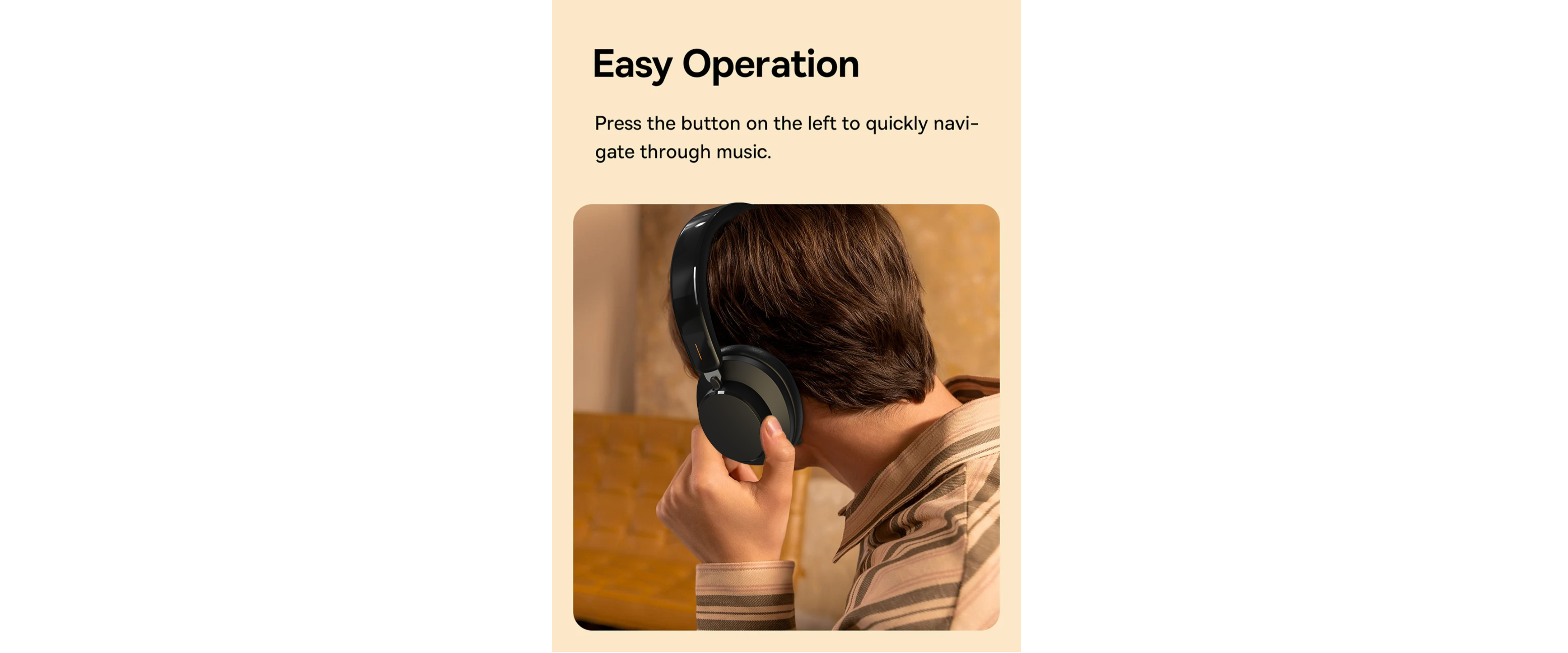 Anivia ANC500 headset, physical control buttons, easy operation, wearing control