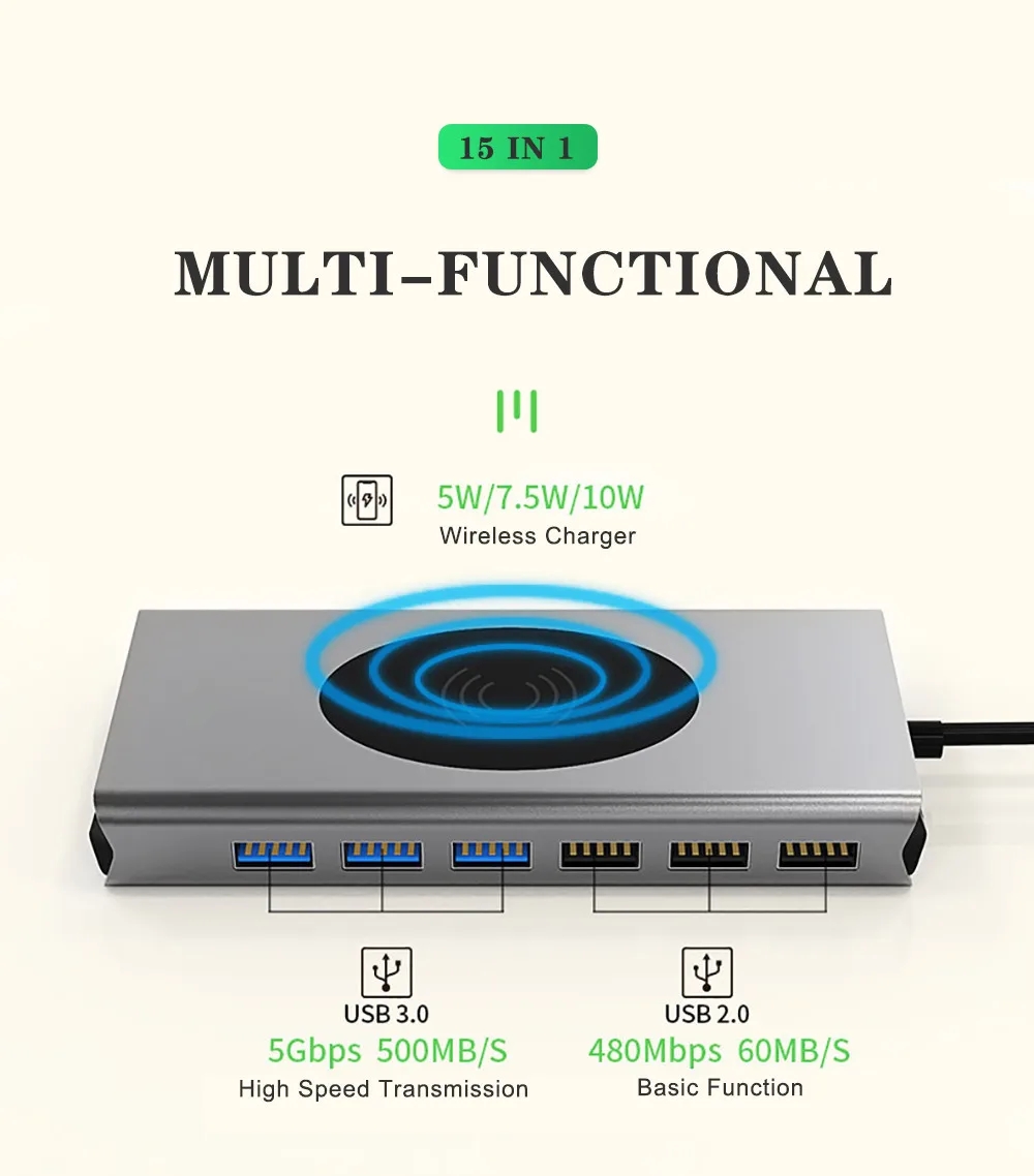 15-in-1 Laptop Docking Station