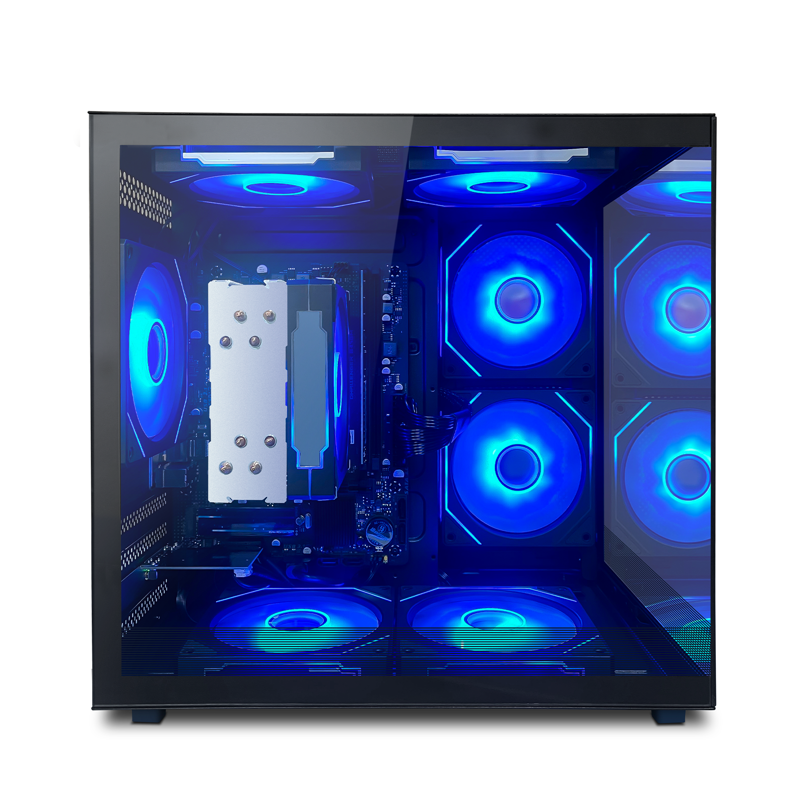 Suevery Gaming PC - AMD Ryzen 5 5600GT, 16GB DDR4 RAM, 512GB NVMe SSD, Wi-Fi 6, 650W, RGB Fans, Bla
