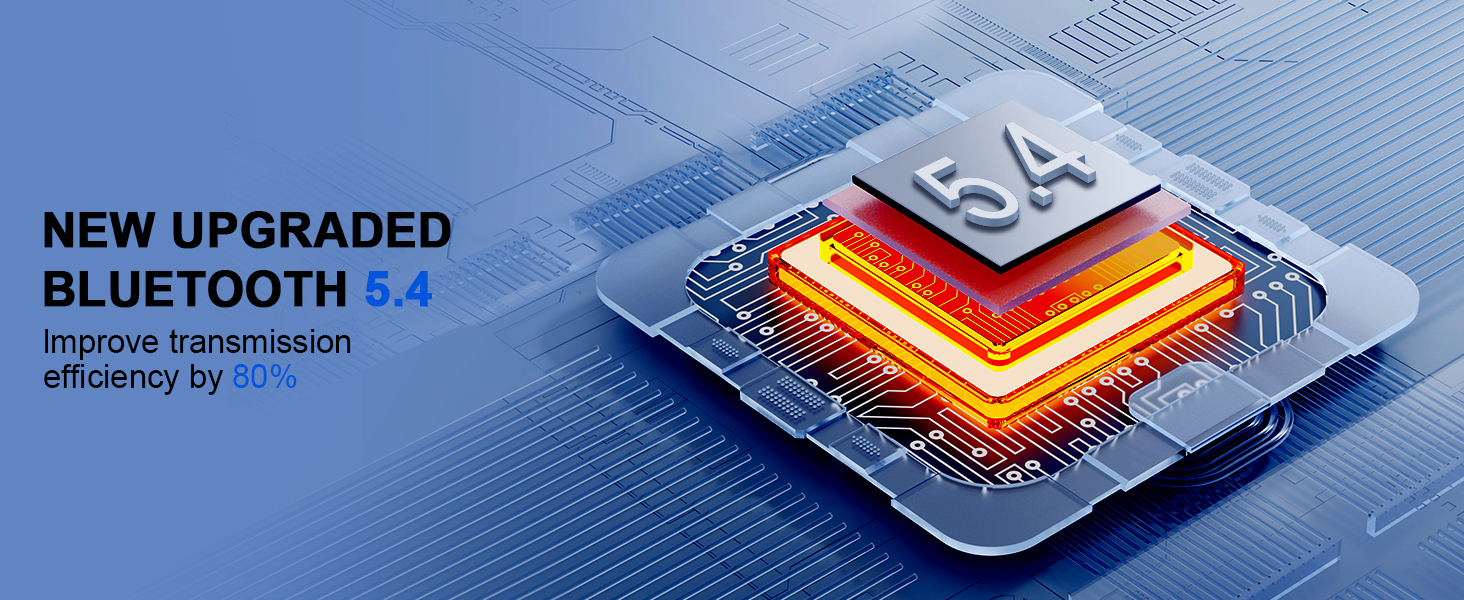 Wireless Earbuds, Bluetooth 5.4 Headphones Sport, 75H Stereo Wireless Earphones with 4 ENC Noise Can