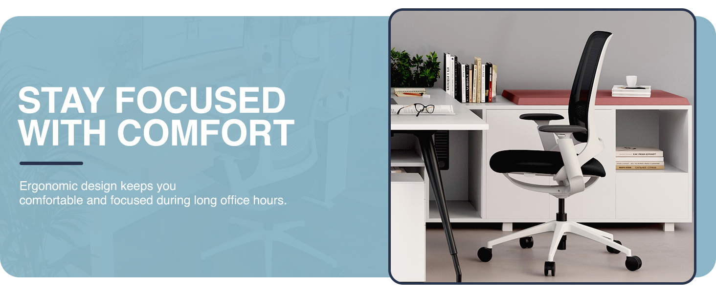 supportive mesh office chair, ergonomic task chair with lumbar support, modern home office chair