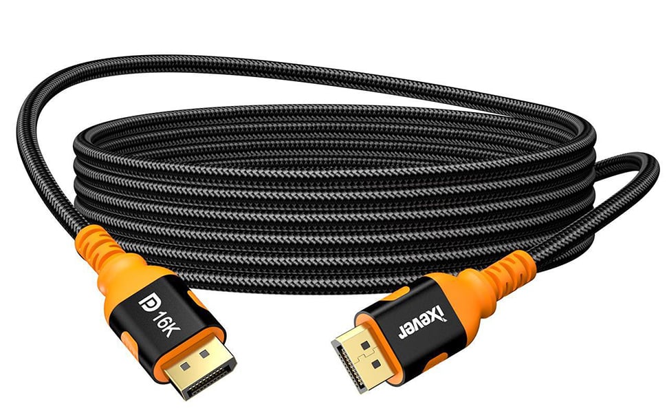 NeweggBusiness - DisplayPort Cable 2.1, 8K 10FT DP Cable 40Gbps 8K@60Hz  HBR10 4K@120Hz 4K@144Hz 2K@240Hz Support FreeSync G-Sync HDR10 Display Port  for Gaming Monitor 3090 Graphics PC