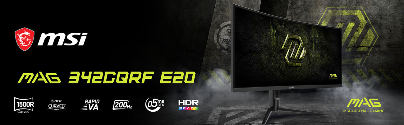 MSI MAG 342CQRF E20 Gaming Monitor banner