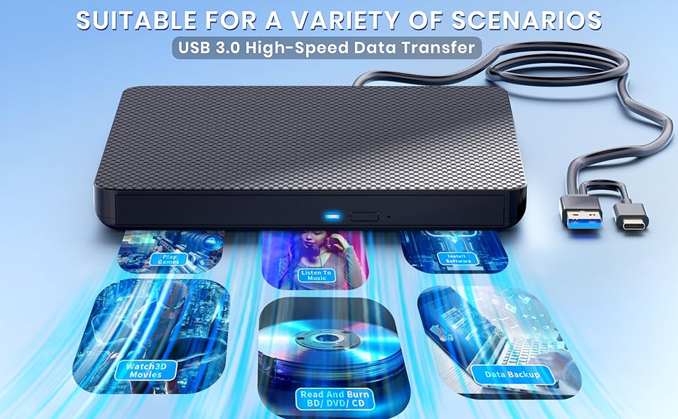 AUBEAMTO External Blu Ray Drive