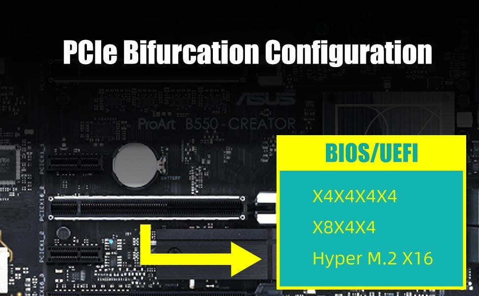 Quad U.2 to PCIe X16 Adapter