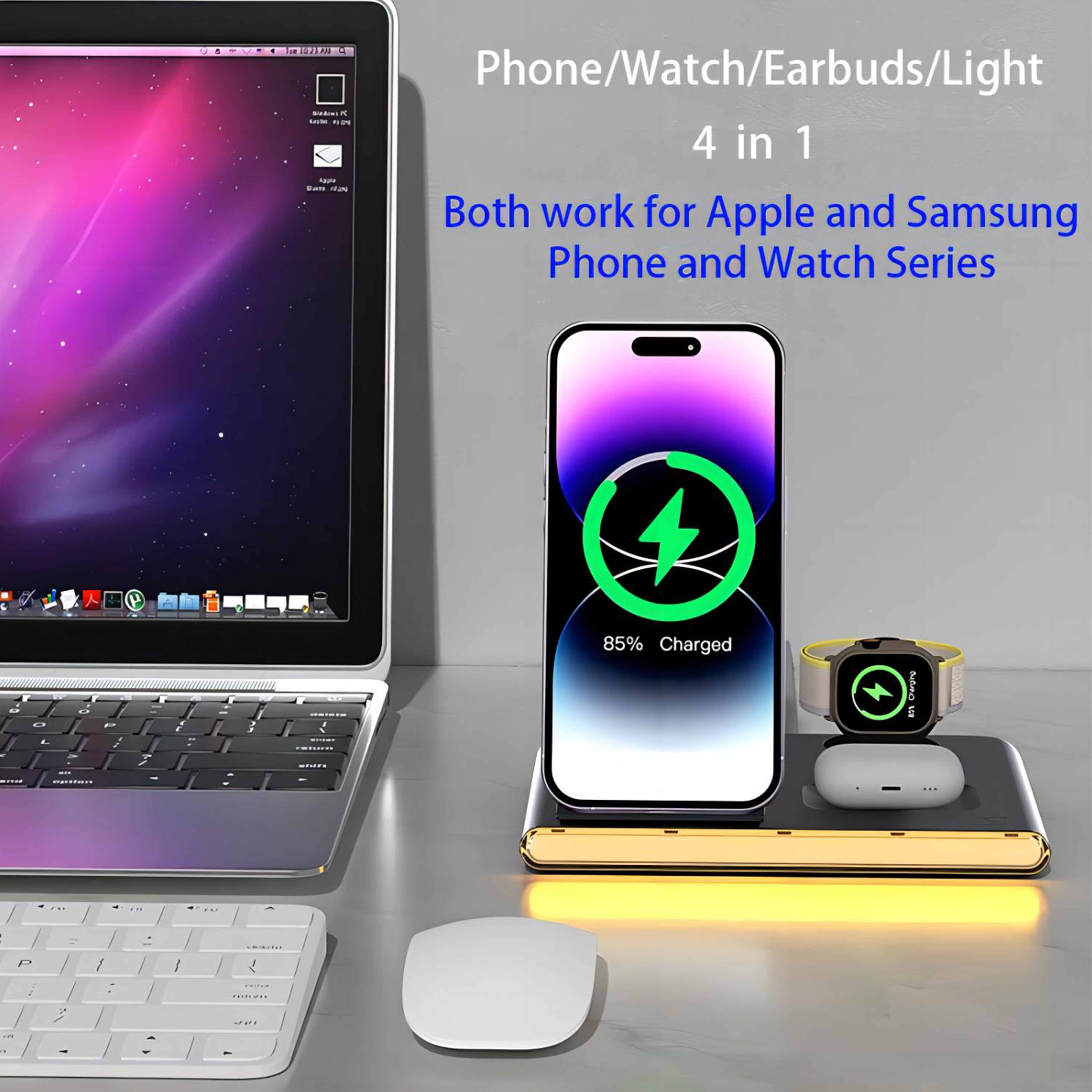 4 in 1 Fast Charing Wireless Charger