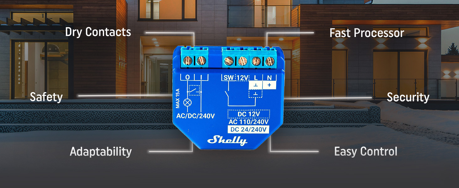 Shelly Plus 1 UL - Product Features