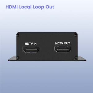 Local HDMI Loop-Out Supports connection of an additional HDMI output screen at the transmitter (TX)